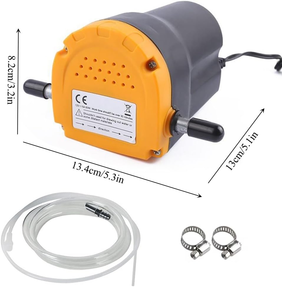 Detalle de TONZACK Ölwechselpumpen-Extraktor 12V 80W – Kraftstoff-Umfüllpumpe mit Rohren, robust & kompakt
