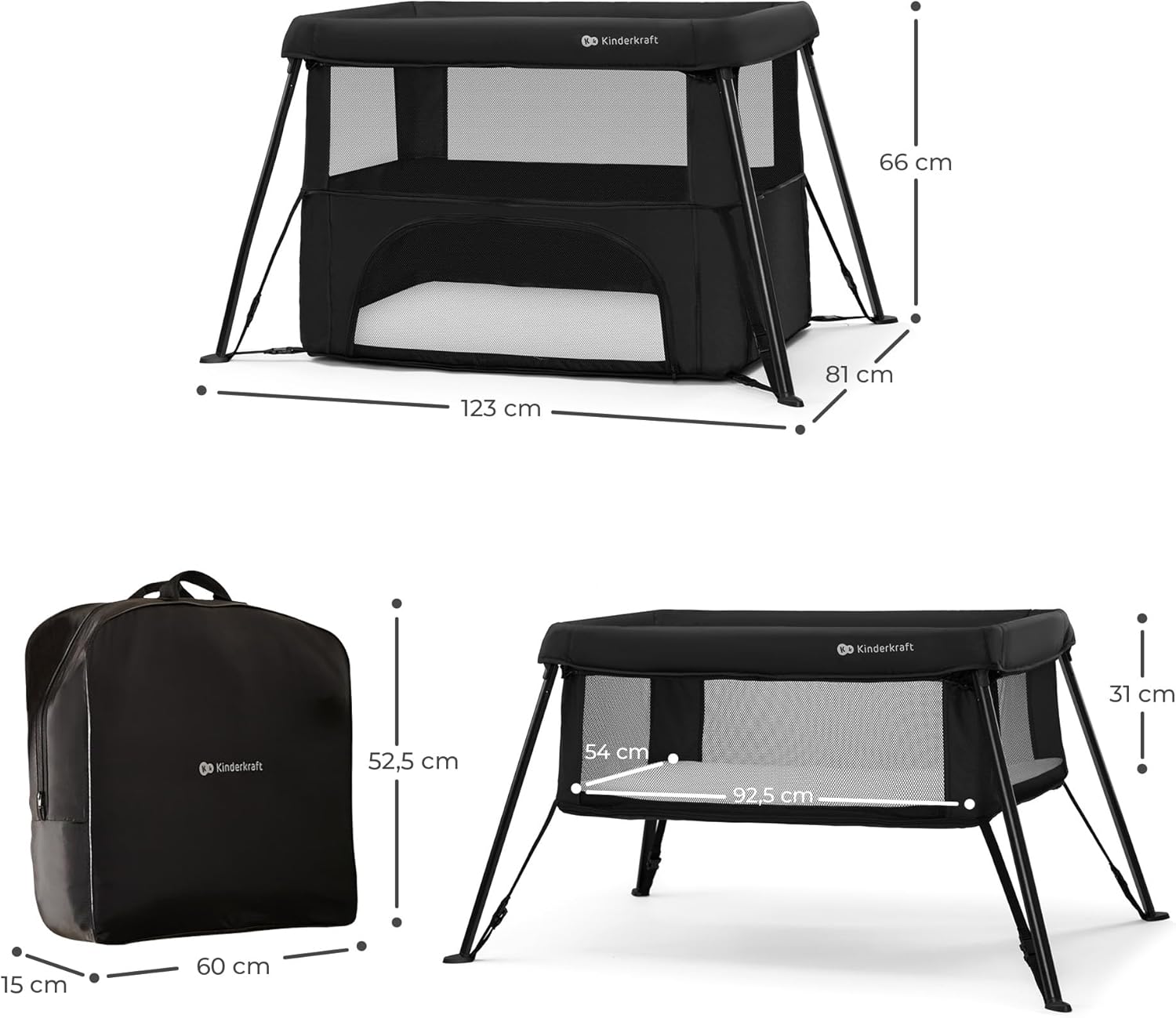 Thumbnail 4 de Kinderkraft CAMI 3-in-1 Baby Bed: Travel Cot, Playpen and More