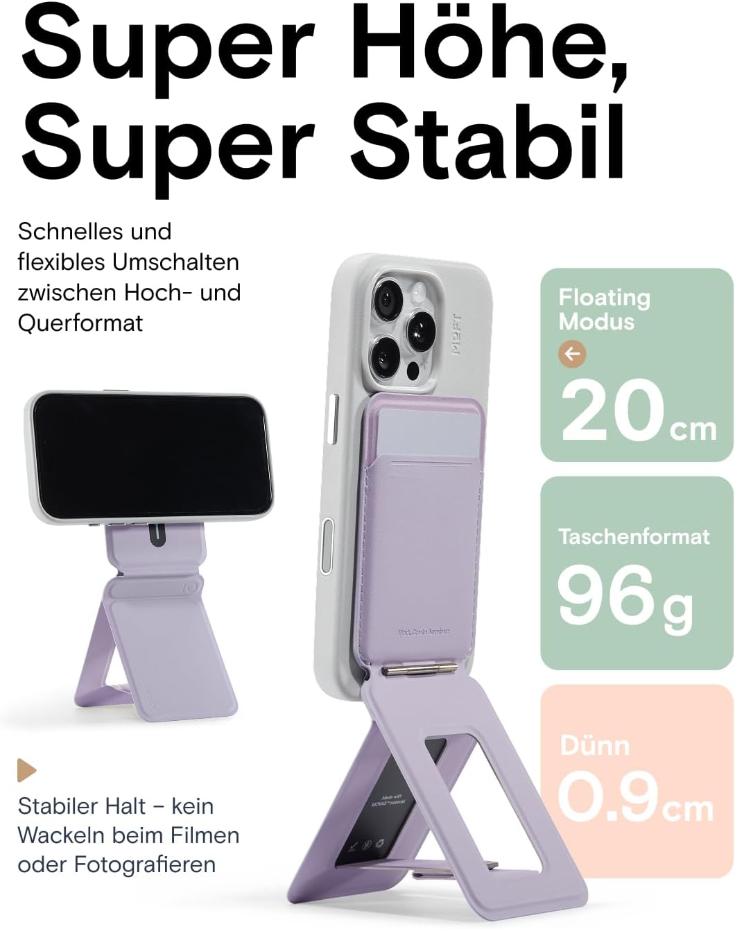 Thumbnail 5 de MOFT Handy Stativ für Smartphone – Ultrakompakt, 3-in-1 mit MagSafe, Kartenhalter und Kamera-Optionen