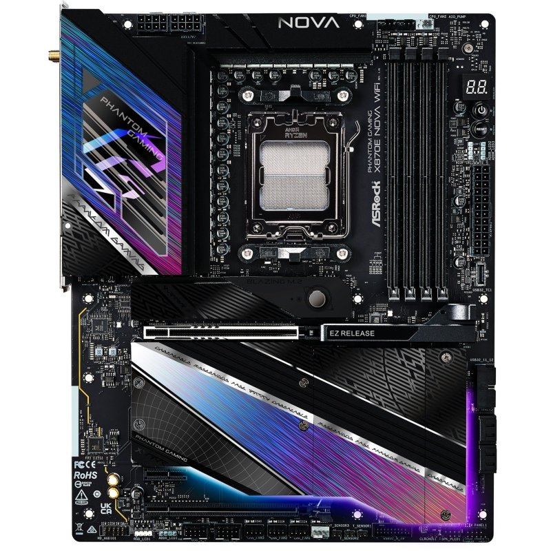 Detalle 2 de ASRock X870E NOVA WIFI: ficha técnica y valoración para gaming de alto rendimiento
