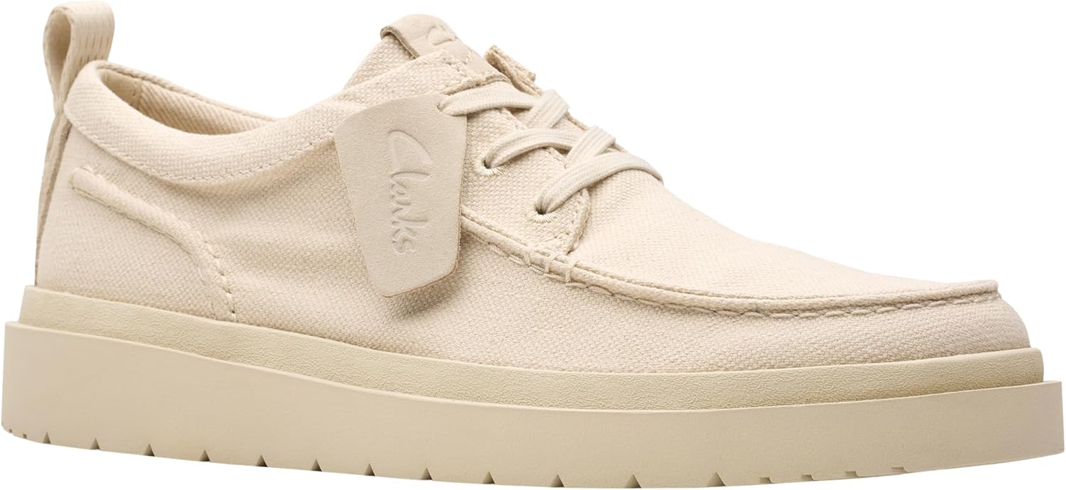 Thumbnail 6 de Clarks Polden MOC SHOESHomme – Chaussures bateau en toile off-white, confort et simplicité