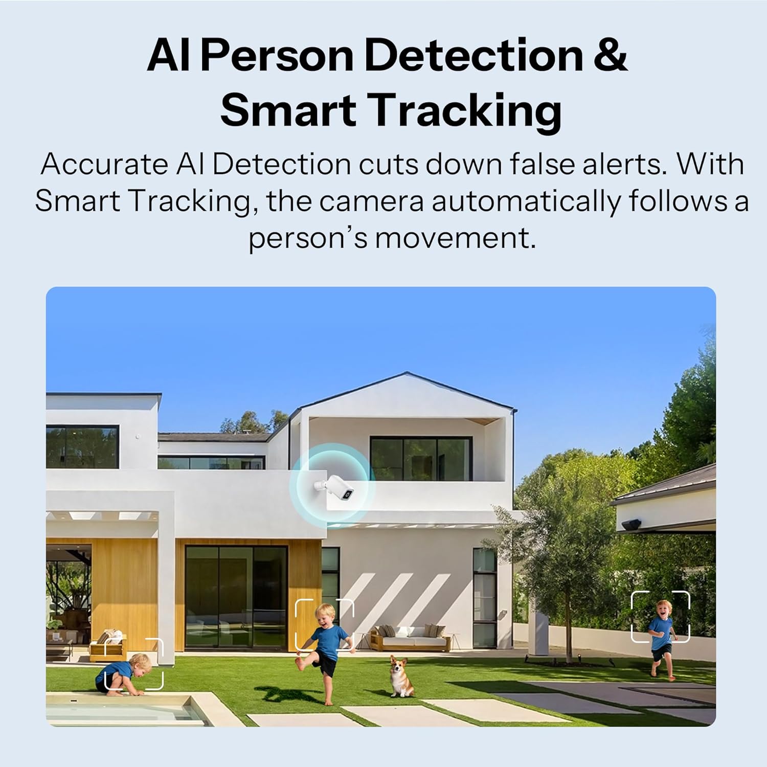 Detalle de SONOFF CAM-B1P Outdoor Security Camera: 2K HD, 180° View and AI Detection