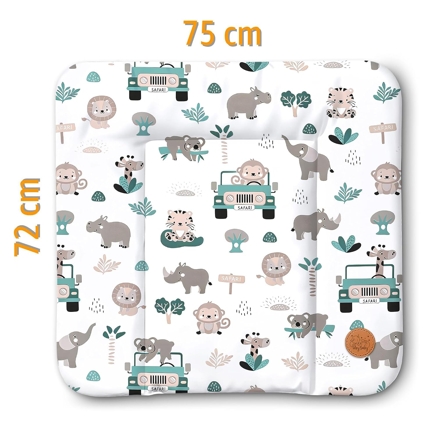 Thumbnail 1 de Totsy Baby Wickelauflage/ Wickelunterlage 75 x 72 cm (abwaschbar & wasserdicht) – Oeko-Tex Motiv Afrika
