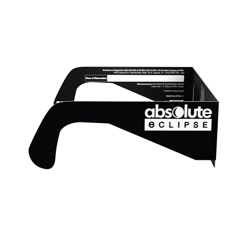 Detalle de Gafas Eclipse Solar Homologadas Absolute Eclipse ISO 12312-2 CE EPI | Pack 6
