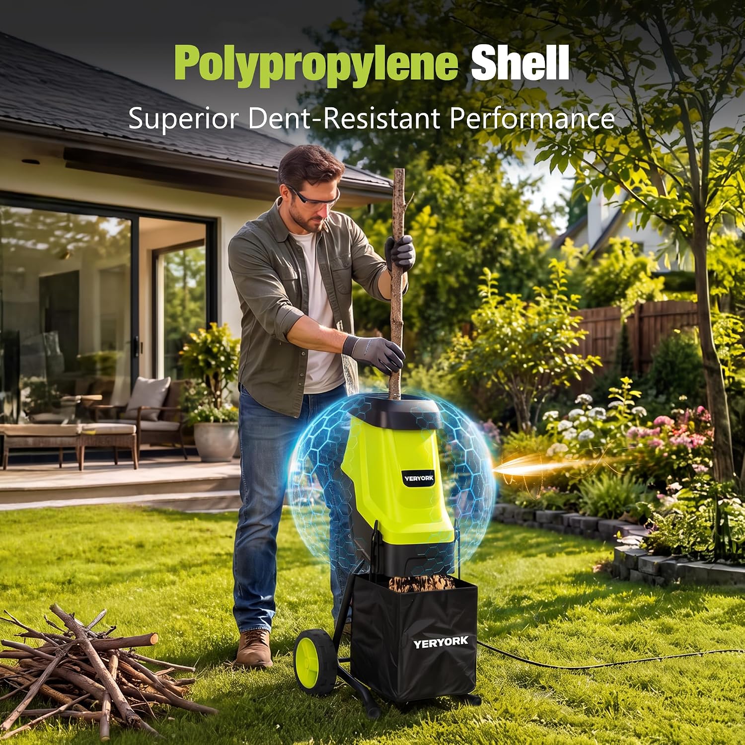 Thumbnail 6 de Yeryork Electric Wood Chipper 1.8-Inch Capacity