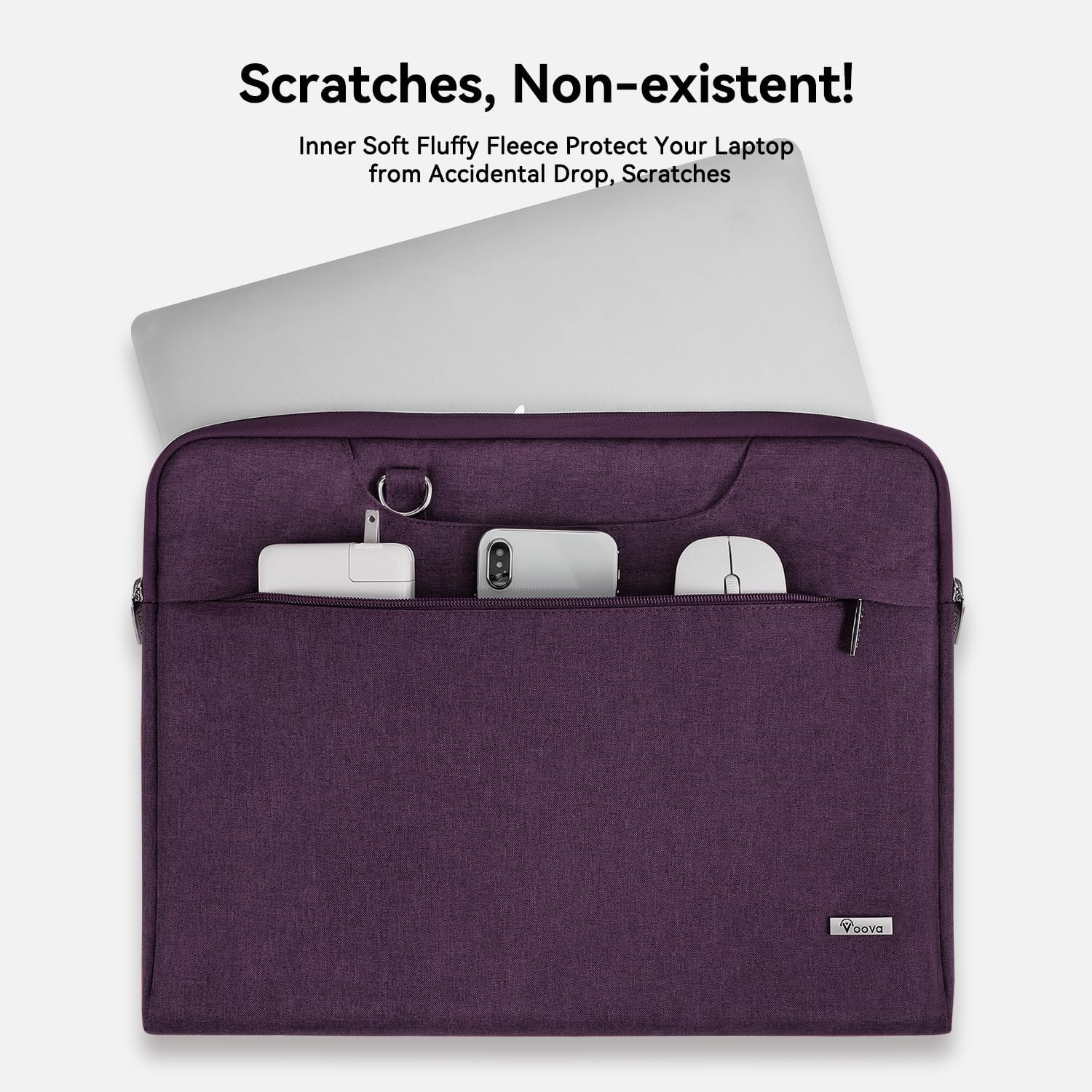 Detalle 2 de Voova 15.6 Inch Laptop Bag Case – Waterproof, Lightweight with Shoulder Straps and Handle