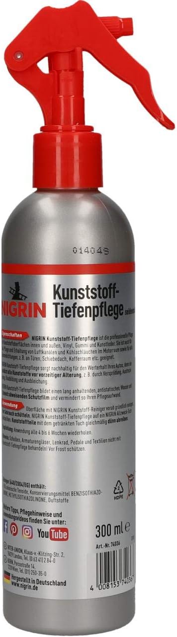 Thumbnail 1 de NIGRIN Kunststoff-Tiefenpflege, seidenmatt, farbauffrischend, 300 ml