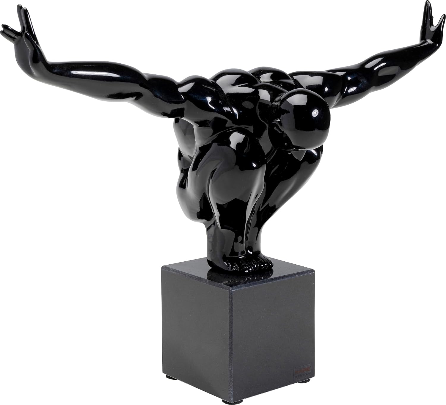 Detalle 2 de Kare Design Objet décoratif Athlète noir en marbre — Sculpture d’intérieur, 29x43x15 cm