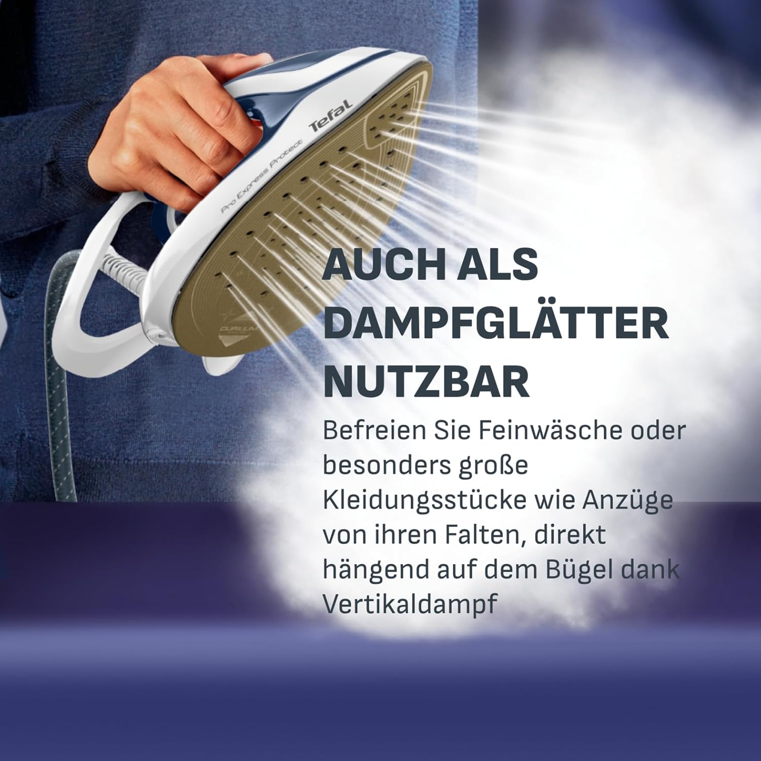 Thumbnail 5 de Tefal Pro Express Protect Dampfbügelstation GV9225 (7,6 bar) mit Vertikaldampf und Anti-Kalk-Kollektor