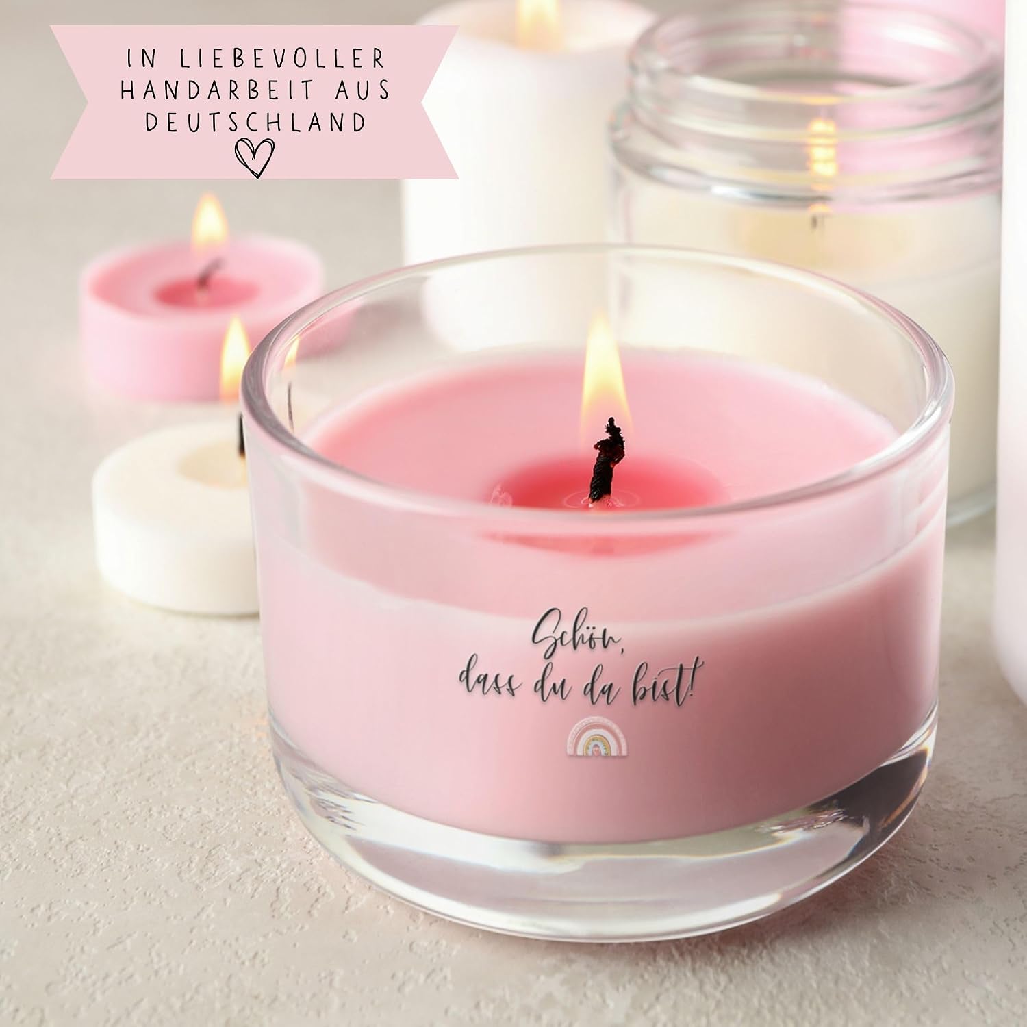 Detalle de MilaBoo® Kerzentattoos DIY-Aufkleber für besondere Anlässe (Kommunion) – Motive zum Auftragen auf Kerzen & Glas