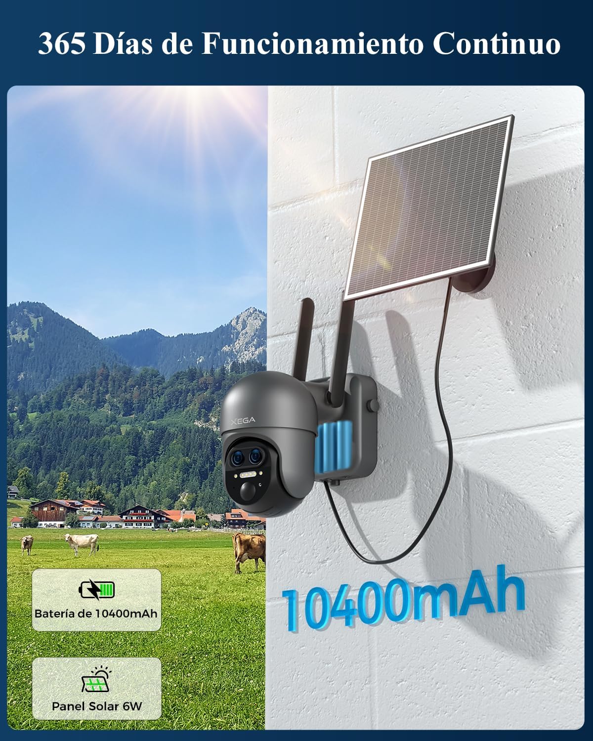 Detalle de Xega 4G LTE Cámara 12X Zoom