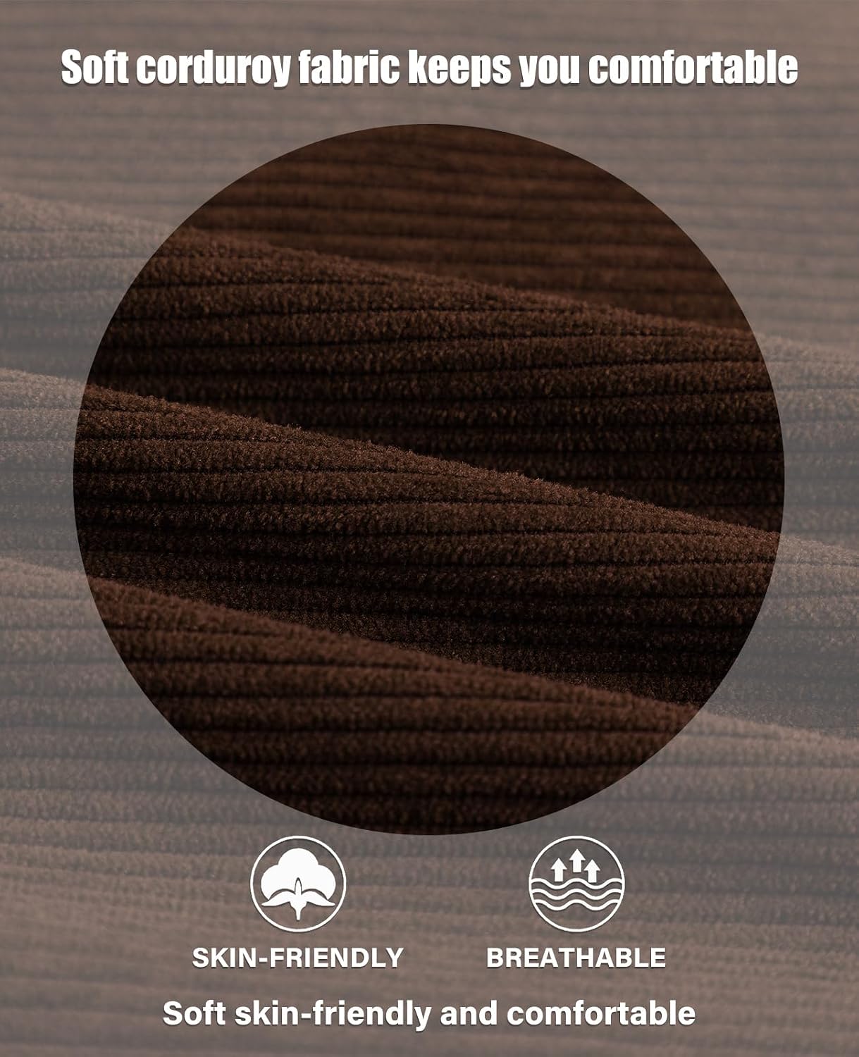 Detalle de Suwangi Homme Pantalon Jogging en Velours Côtelé Sport Cargo Survêtement