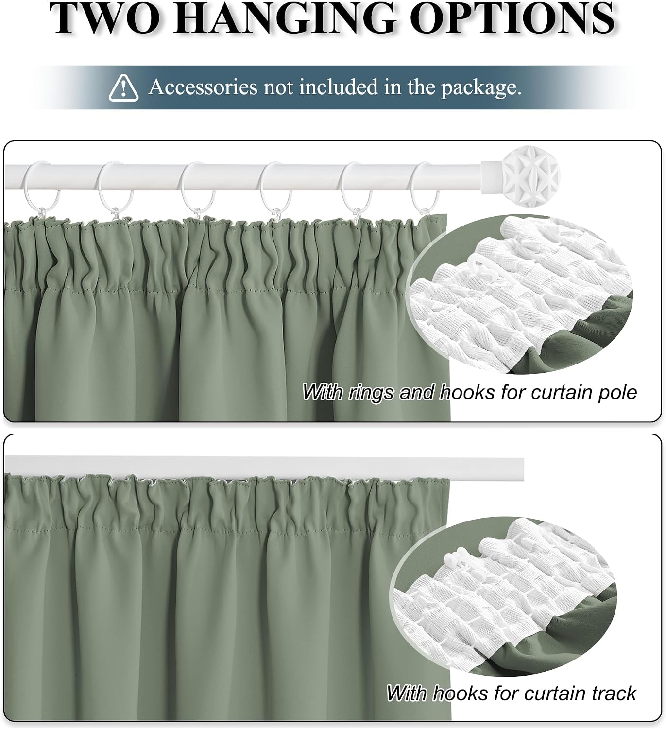 Detalle 2 de PONY DANCE Extra Wide Blackout Curtains 90ร72 inches ๐ช