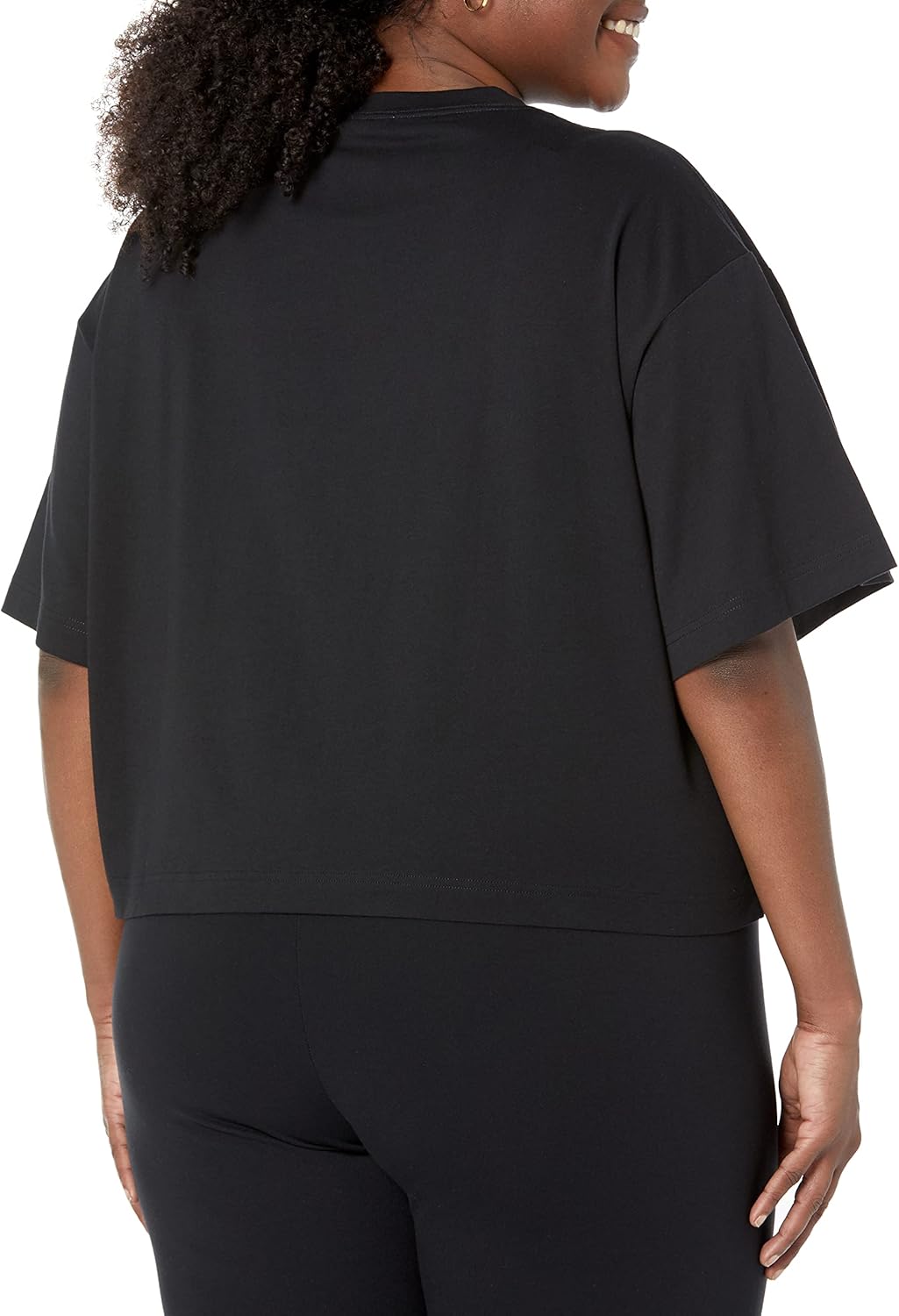 Detalle de Amazon Essentials Women's Organic Cotton Drop-Shoulder Relaxed Boxy Short-Sleeved T-Shirt (Plus Size)