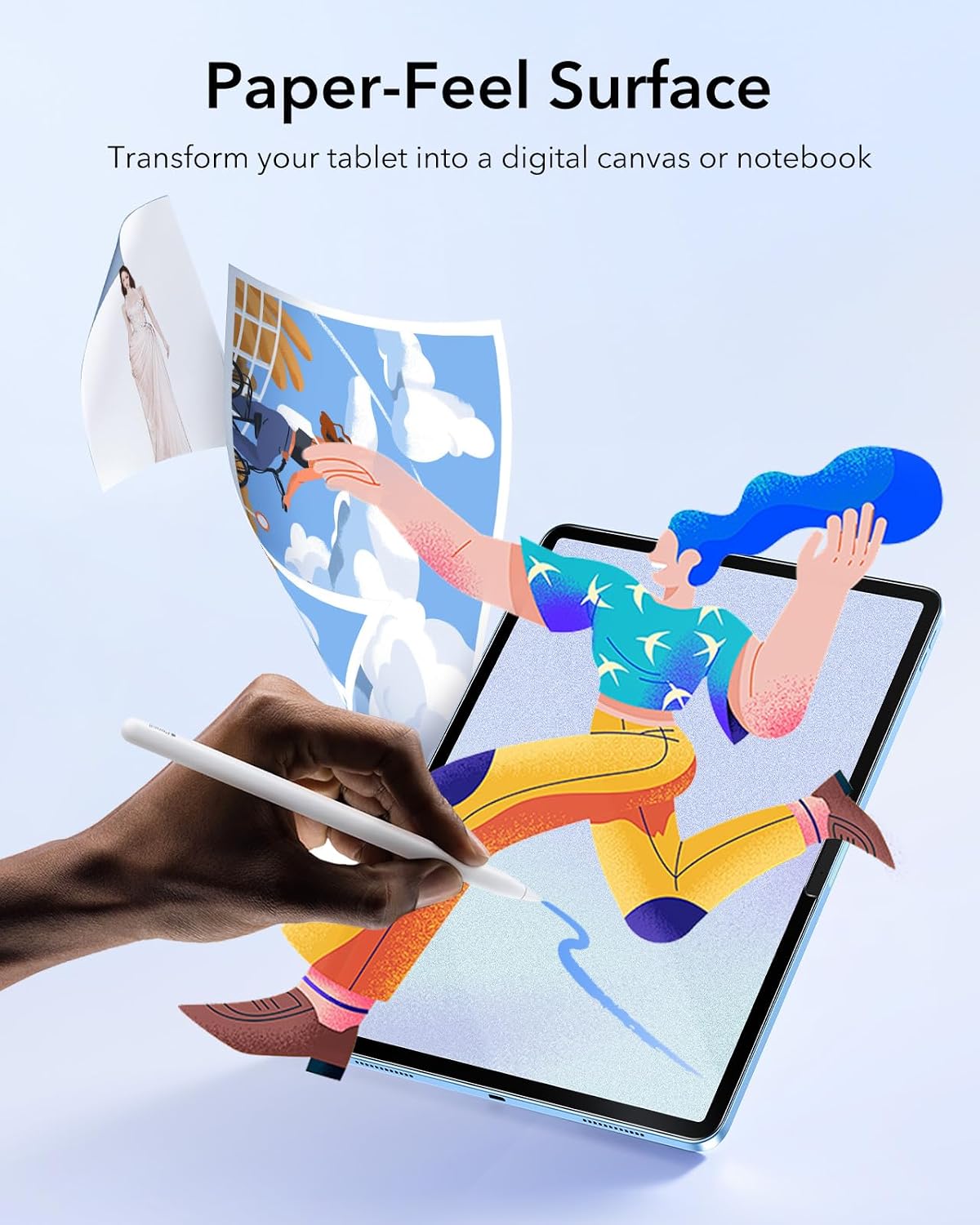 Detalle 1 de ESR Paper-Feel iPad screen protector 2-pack