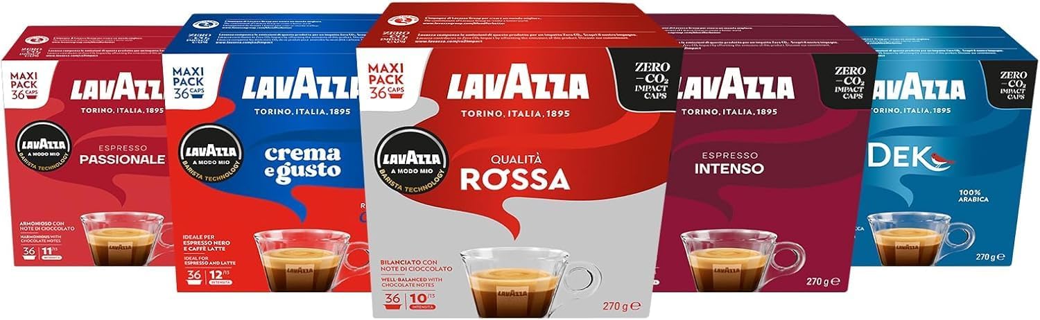 Detalle de Lavazza A Modo Mio Mix Qualità Rossa 180 Capsule