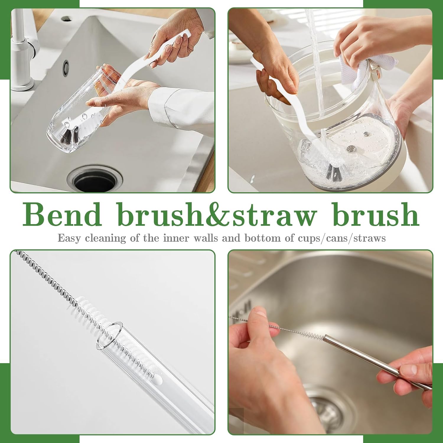 Detalle de 15pcs Crevice Cleaning Brush Set: Hard Bristle Scrub Tools for Grout, Kitchen, Bathroom and More
