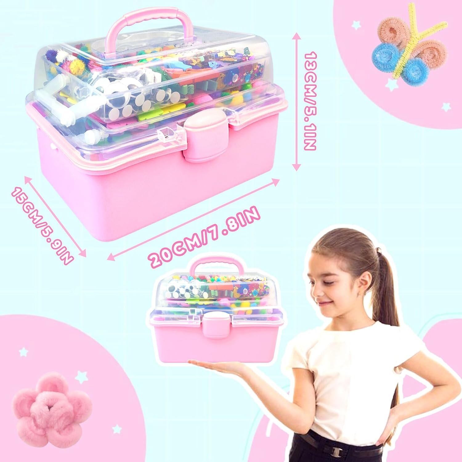 Thumbnail 4 de ZEIZHUBN Arts and Crafts Supplies Kit for Kids: All-in-One Craft Box