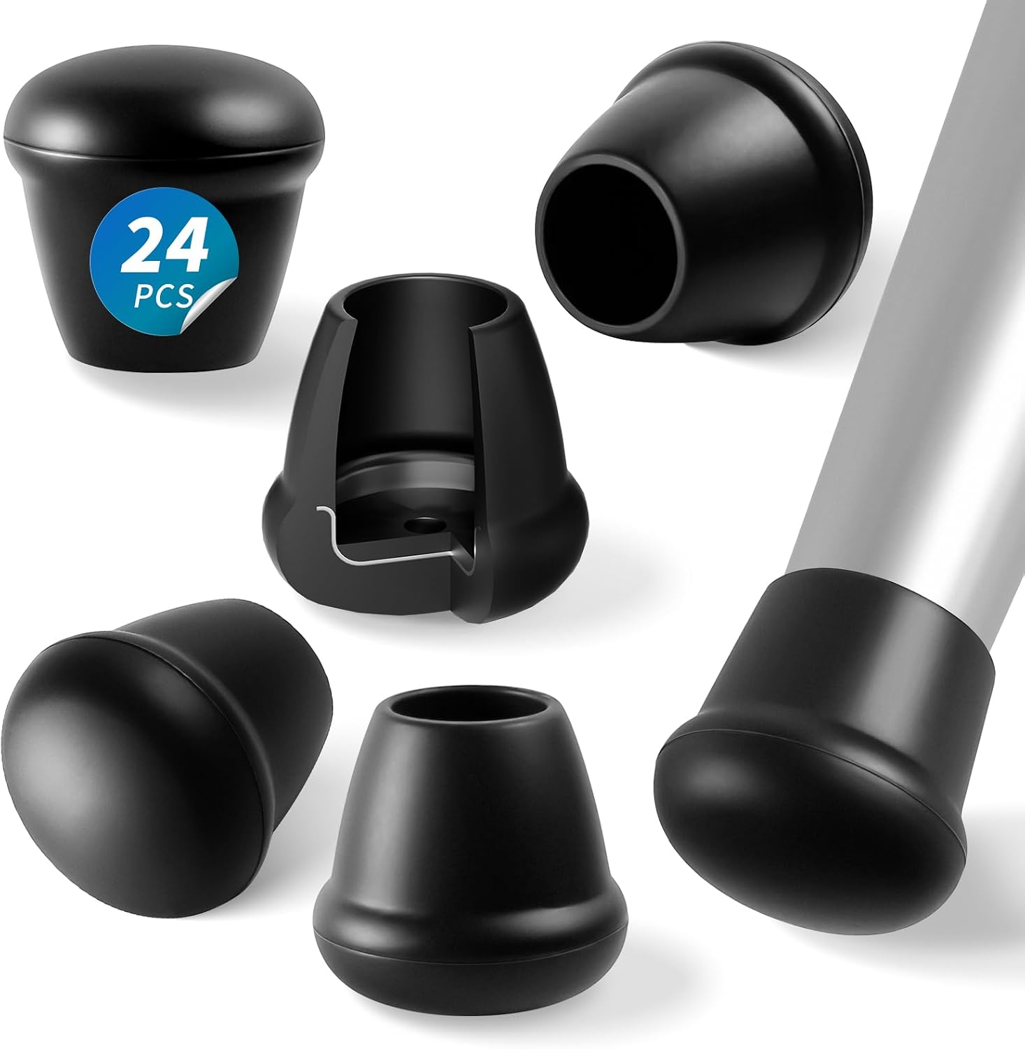 Detalle de RCHYFEED 24-piece silicone chair leg caps