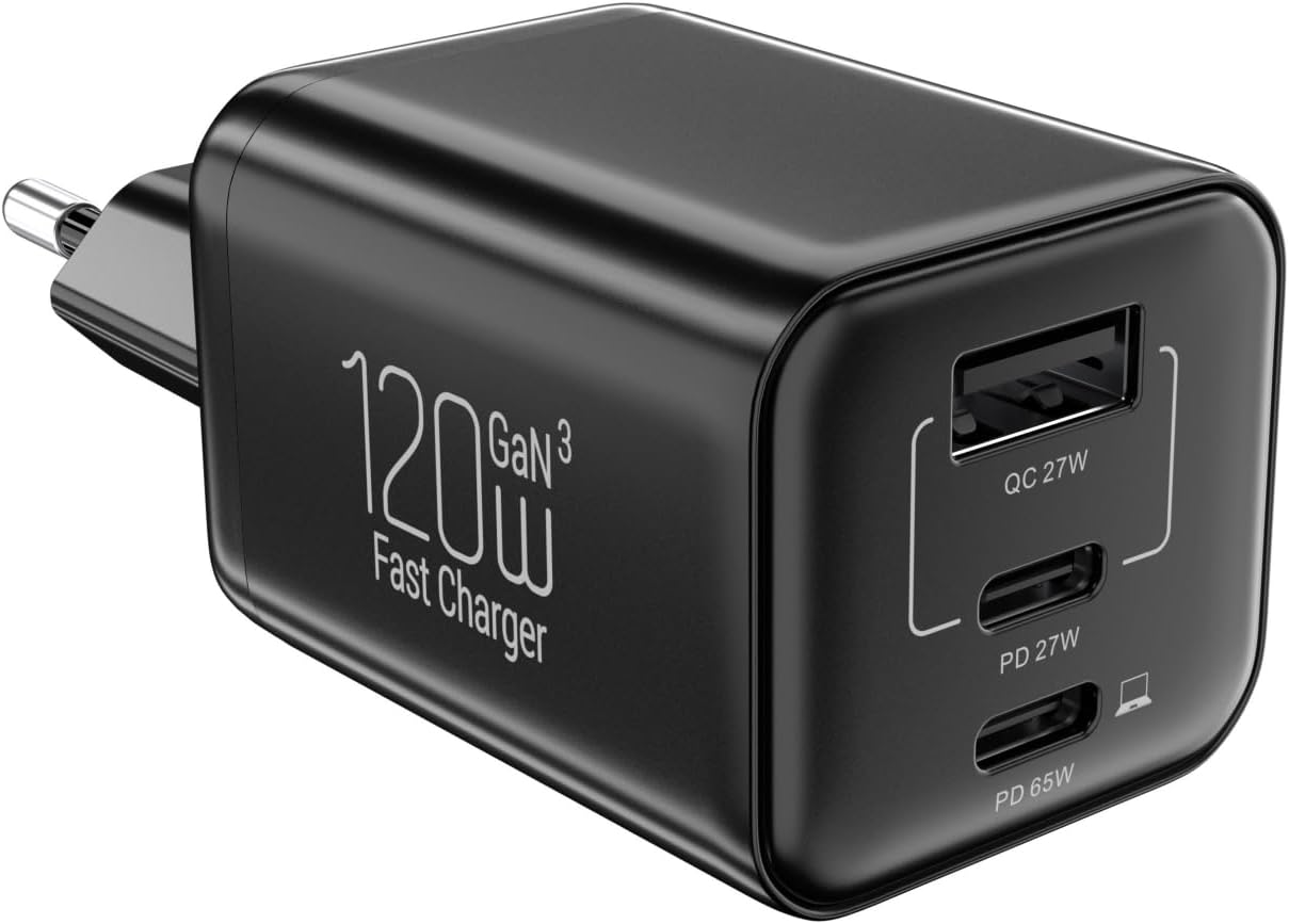 Detalle de Kitbox Cargador 120W 3 puertos USB C