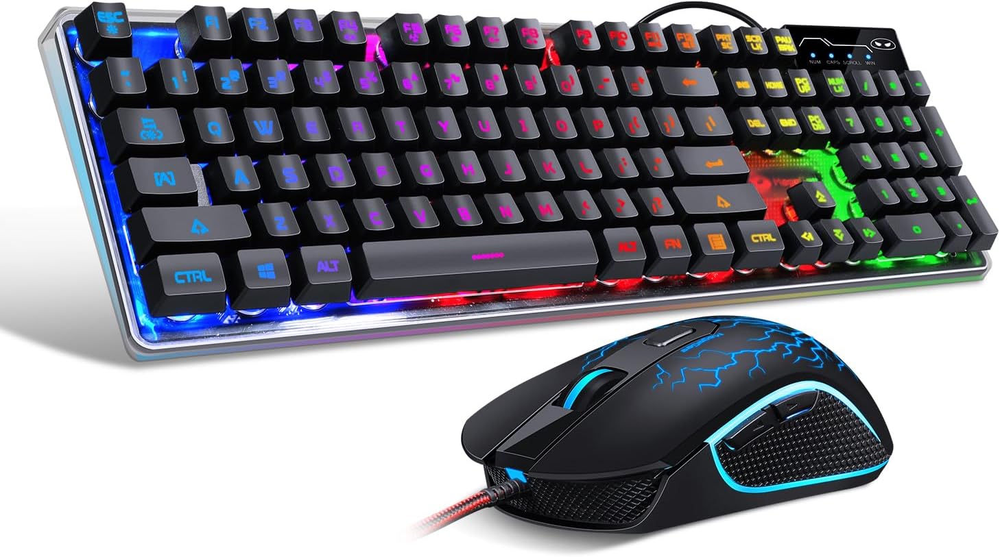 Detalle de MageGee K1 Gaming Keyboard and Mouse Combo, 104-Key RGB Wired Set