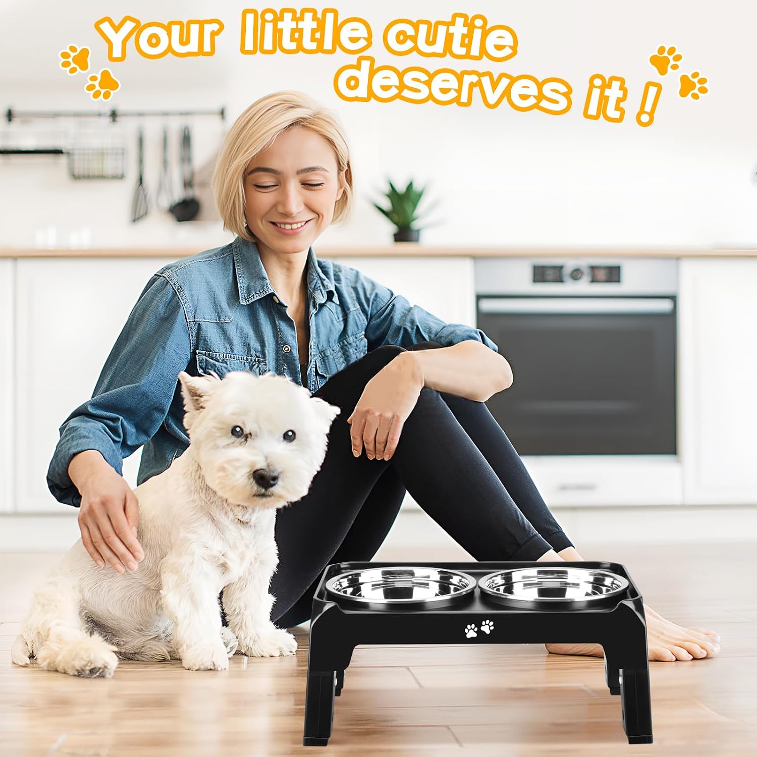 Thumbnail 6 de COMESOON Elevated Dog Bowl Stand, 6-inch Bowls