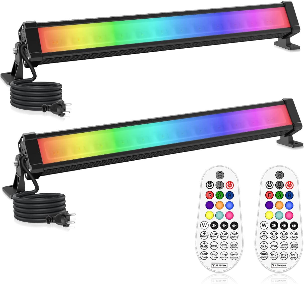 Detalle de CLY FLA025 – zestaw 2 naświetlaczy LED RGB 25 W, pilot, IP66