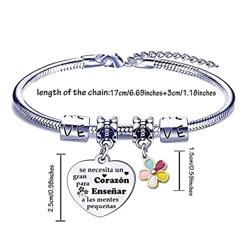 Detalle 2 de FGHJK Pulsera Maestro Profesora – Regalo de Graduación y Día del Maestro