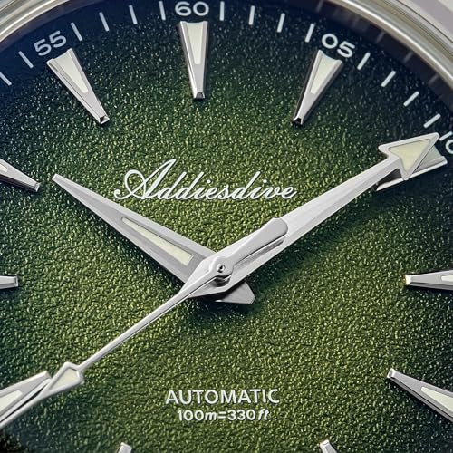 Detalle de ADDIESDIVE AD2094 NH35A: reloj mecánico automático para hombre 39 mm, luminiscente BGW9 y 100 m de resistencia