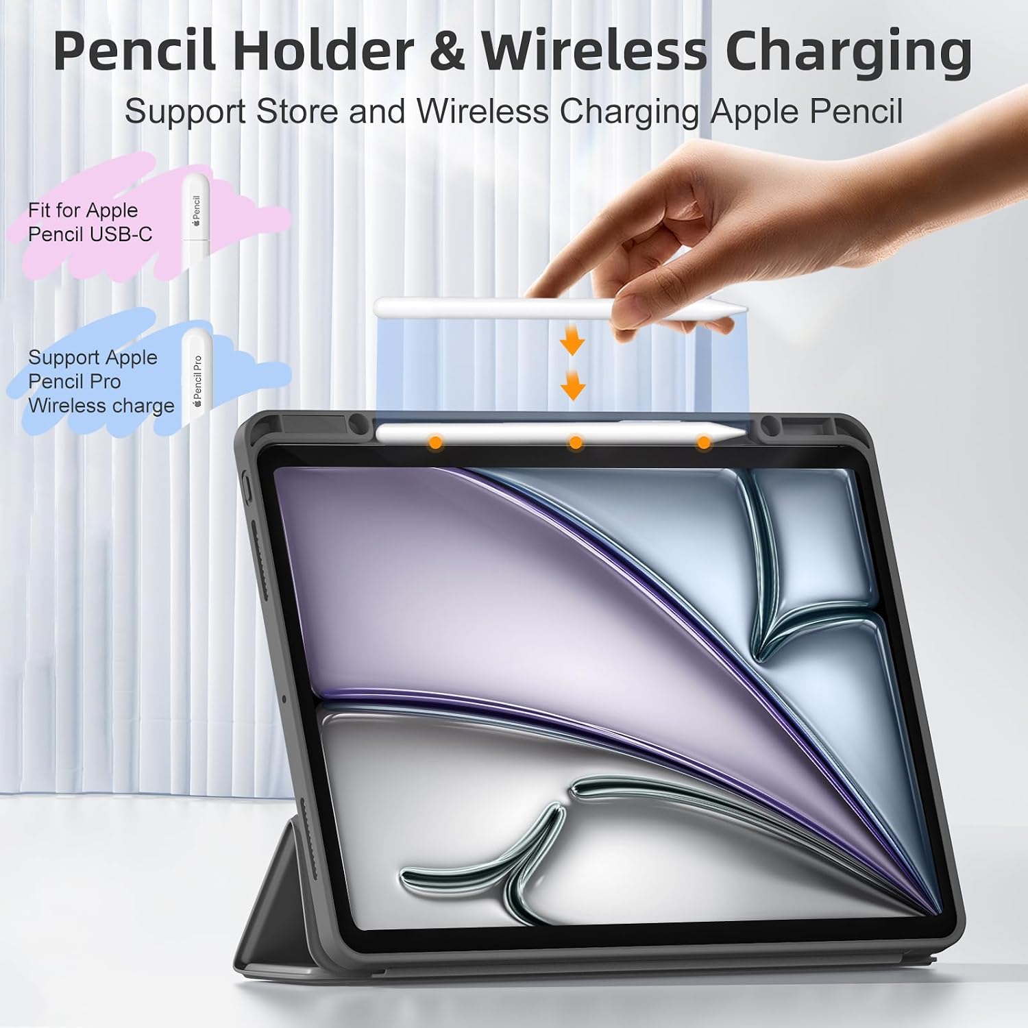 Detalle 2 de Vobafe Case for iPad Air 13 Inch M3 with Pencil Holder