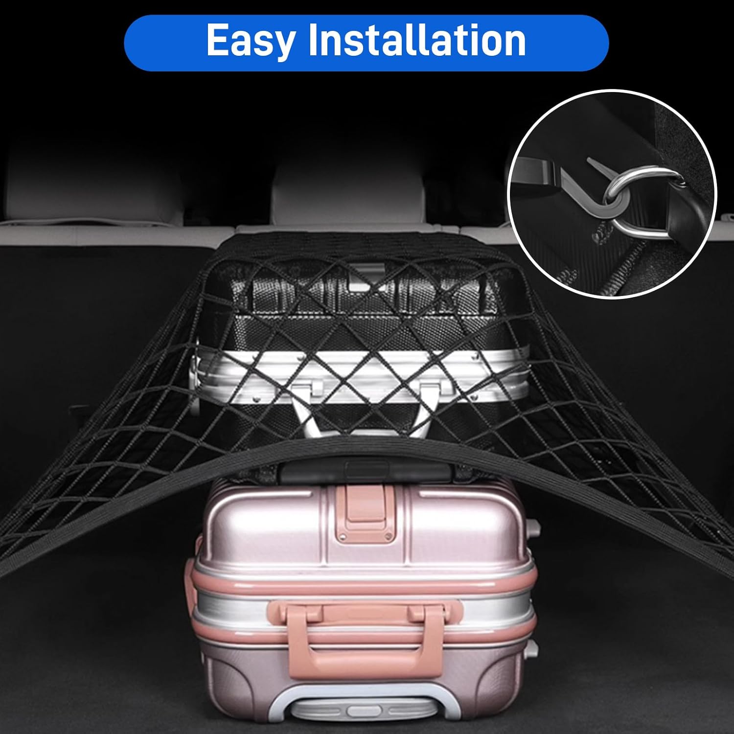 Thumbnail 3 de Zocipro Cargo Net: Adjustable Elastic Car Boot Mesh (60x40cm to 120x80cm) with 4 Hooks