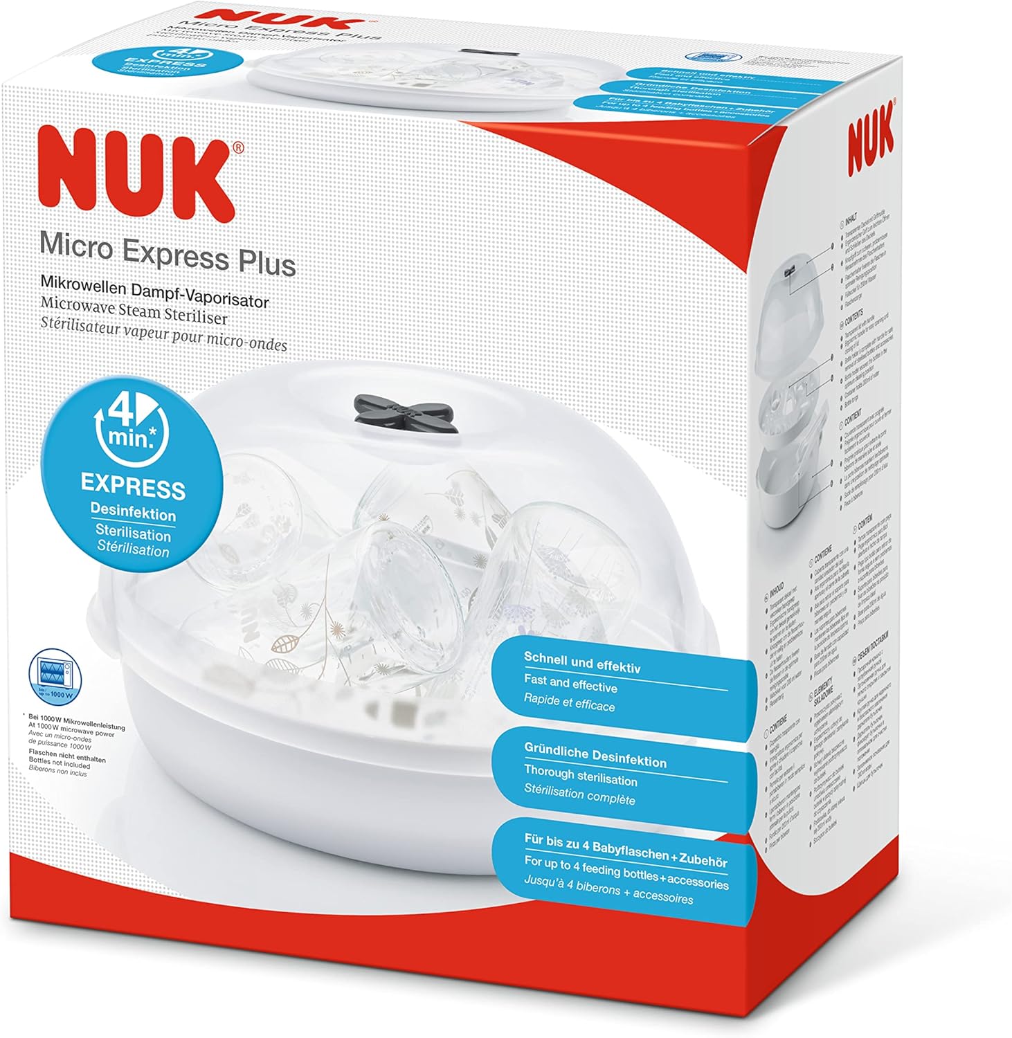 Thumbnail 5 de NUK Micro Express Plus sterilizzatore 4 biberon