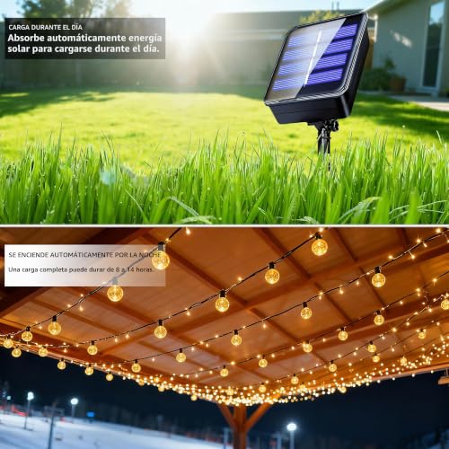 Thumbnail 2 de Xcdhemde Guirnaldas Luces Exterior Solar 7 m | 50 LED, 8 Modos, IP65