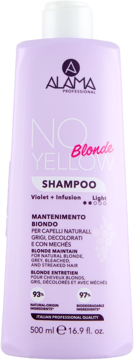 Detalle de Alama Professional No-Yellow Daily Shampoo: valorizza il biondo senza tingere o appesantire