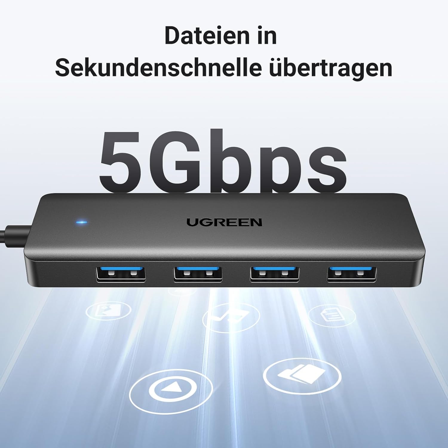 Thumbnail 2 de UGREEN 4-Port USB 3.0 Hub 5Gbps 15cm