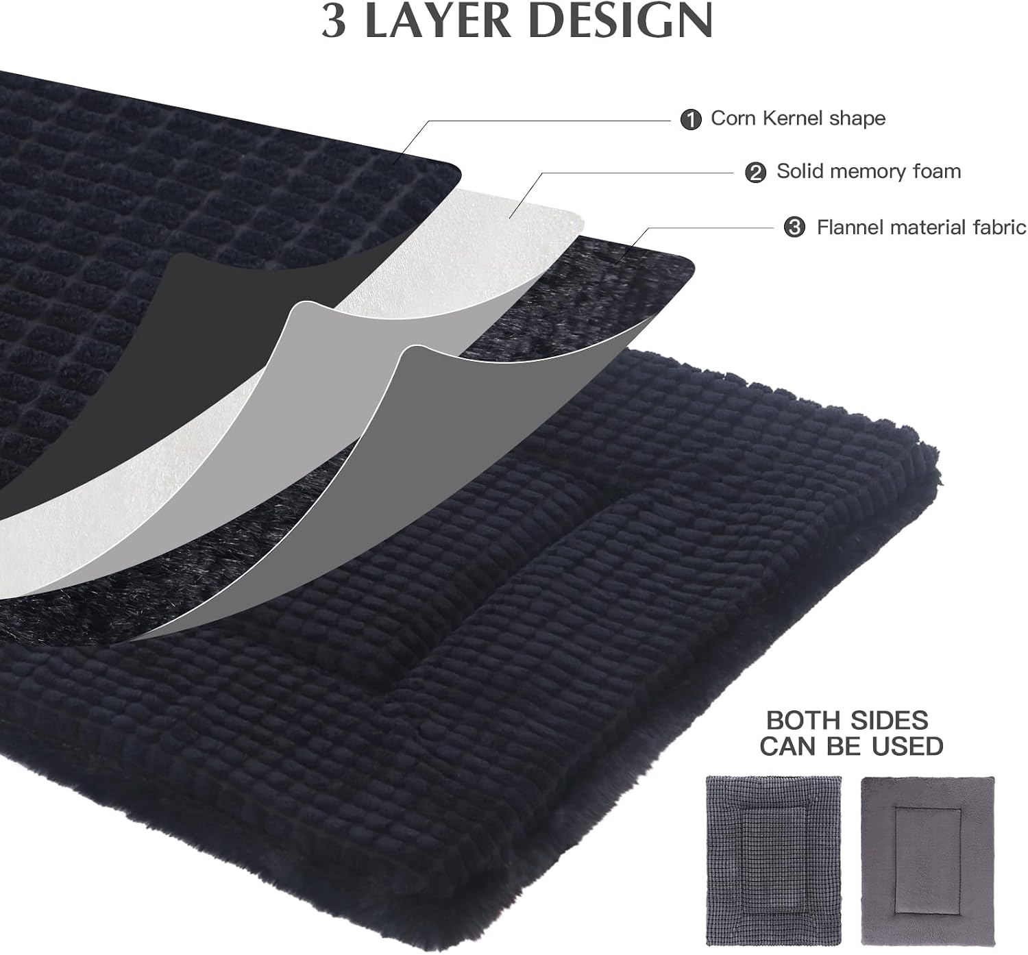 Detalle de BVAGSS Hundebett 106x71x4 cm, waschbar
