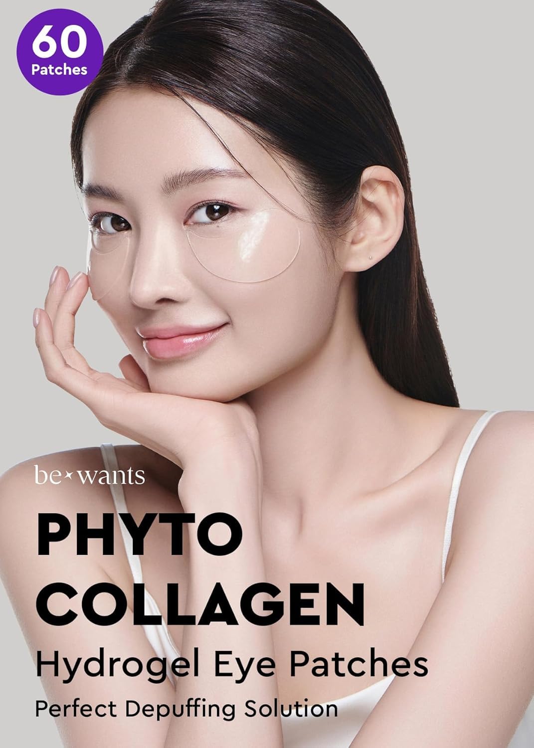 Detalle de bewants Under Eye Patches, 60-Count Hydrogel Masks with Vegan Collagen