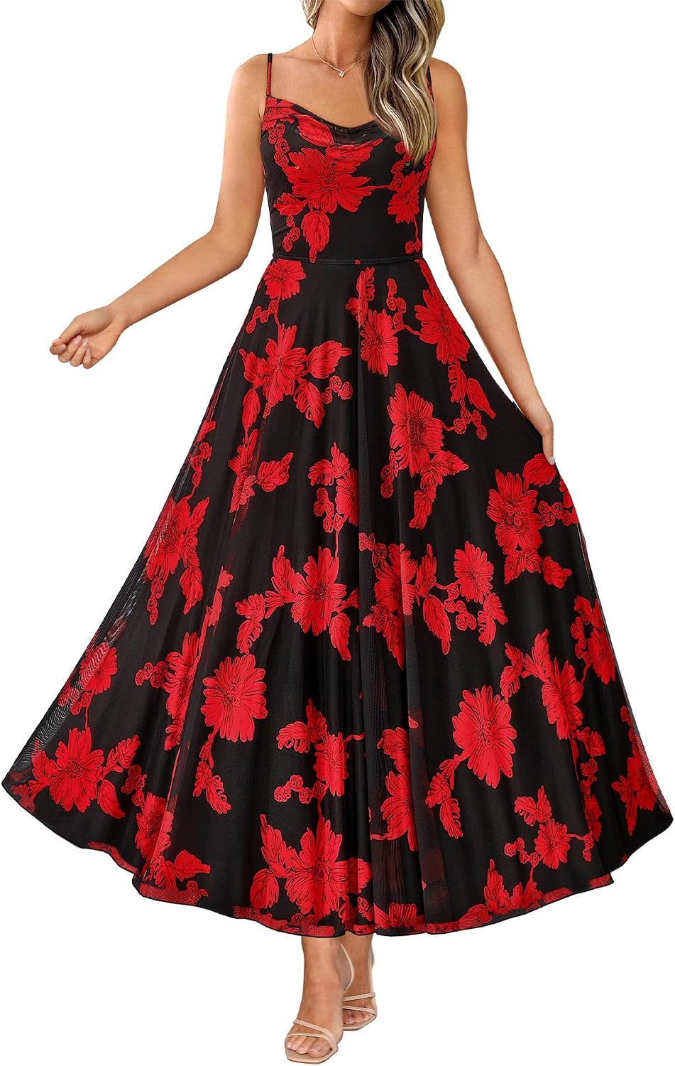 Detalle de BTFBM Women Summer Floral Maxi Dress