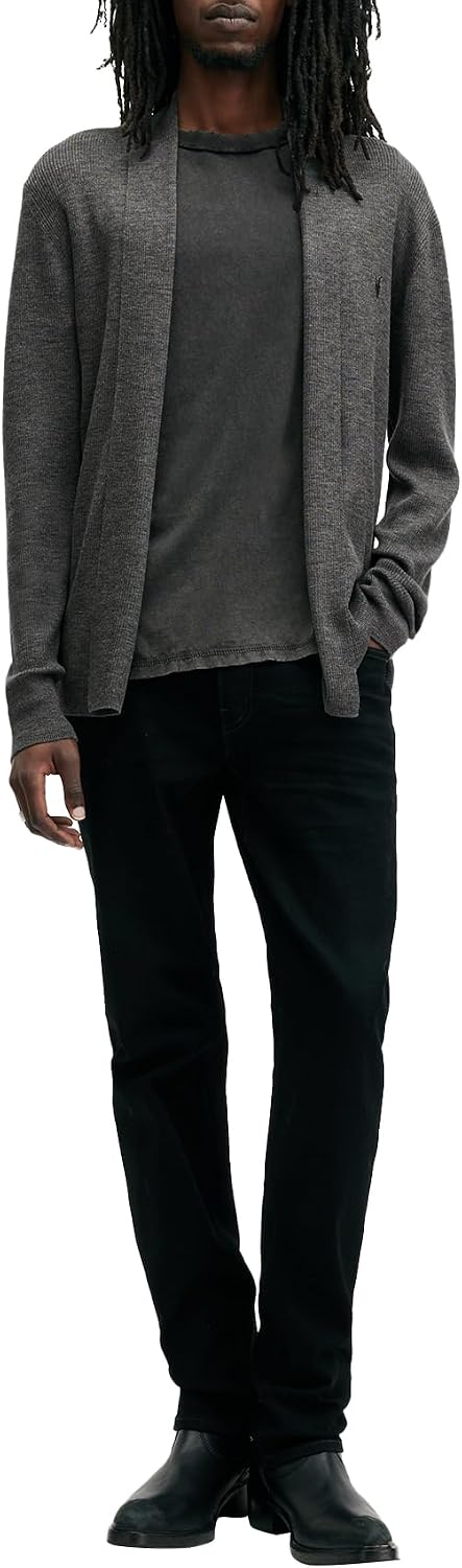 Detalle de AllSaints Mode Merino Open Cardigan