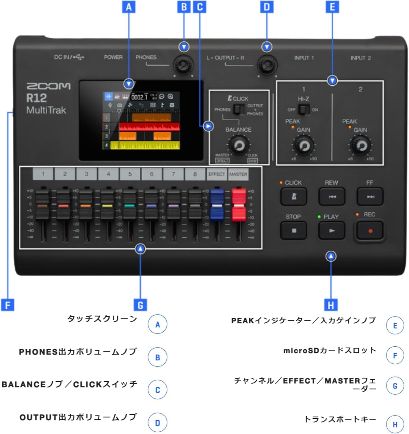 Detalle de ZOOM R12&ZDM-1セット マルチトラックレコーダーとダイナミックマイク