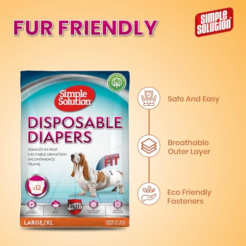 Detalle 2 de Simple Solution Pañales para Perros Hembra 12 paquetes