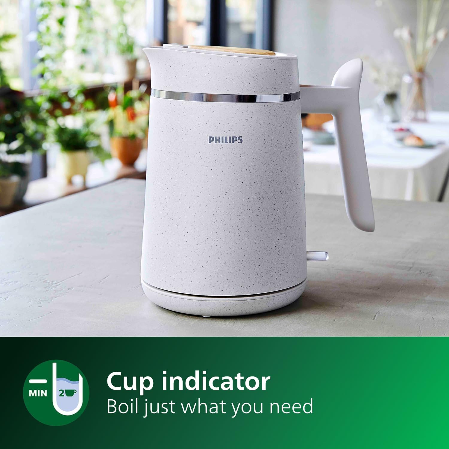 Thumbnail 3 de Philips Eco Conscious Edition Kettle 5000 Series (HD9365/11) – 1.7 L, bio-based plastics, cordless with 360° base
