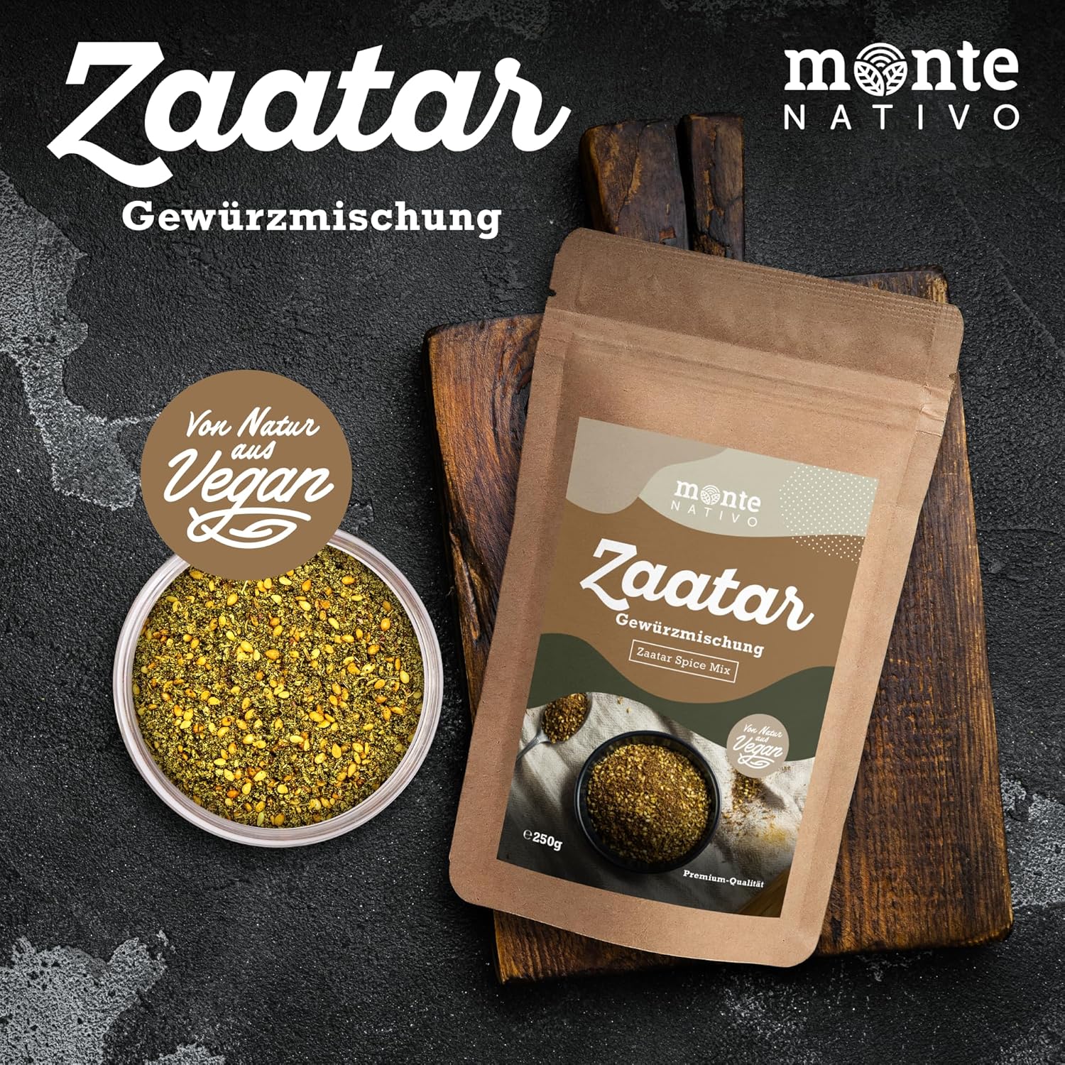 Detalle 2 de Zaatar Monte Nativo (250 g) – schonend getrocknete Za’atar-Gewürzmischung für Kochen, Würzen & Aufstriche