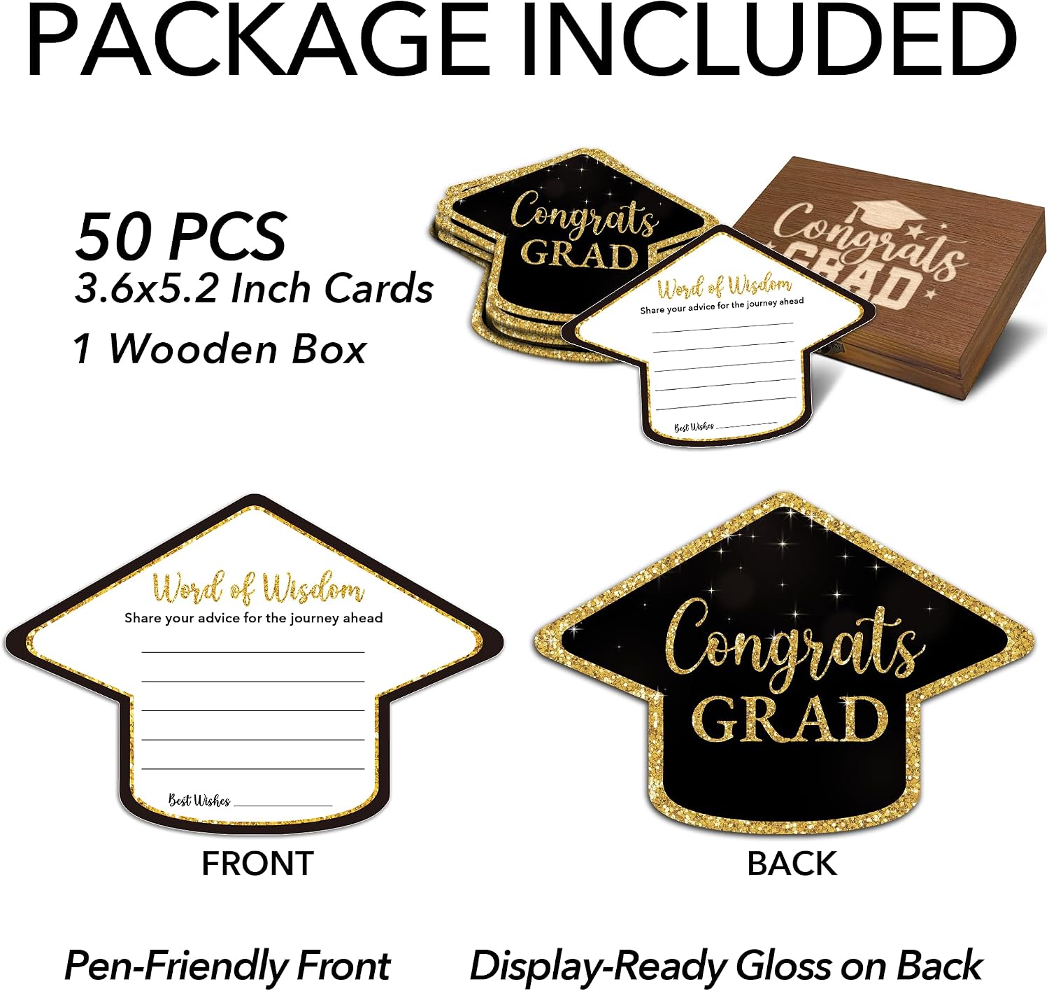 Detalle 2 de BHTPNG Graduation Advice Cards, 4x6-Inch