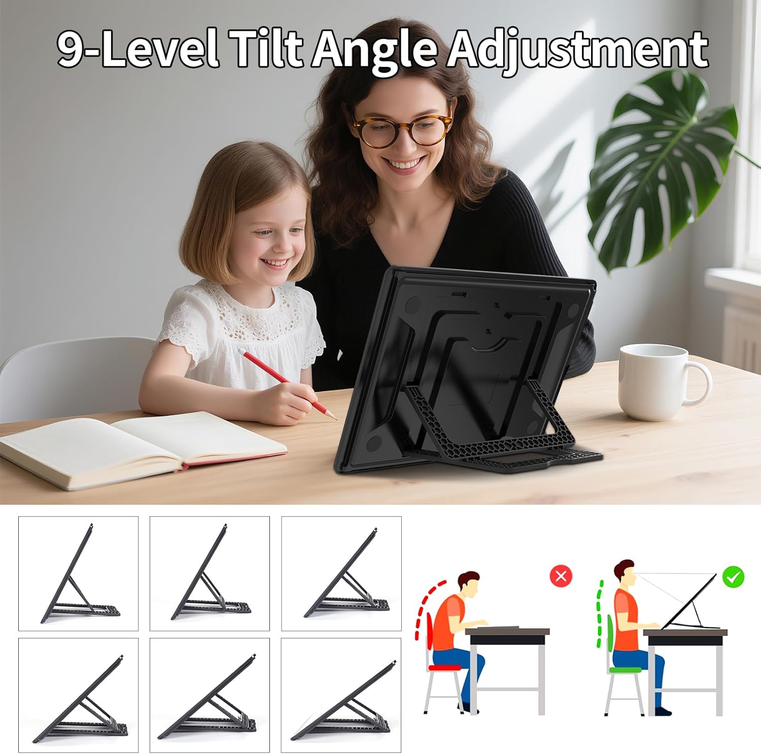 Thumbnail 1 de TOHETO A4 Leuchttisch mit Ständer für Diamantmalerei – kabelloses, wiederaufladbares LED Light Pad zum Nachzeichnen