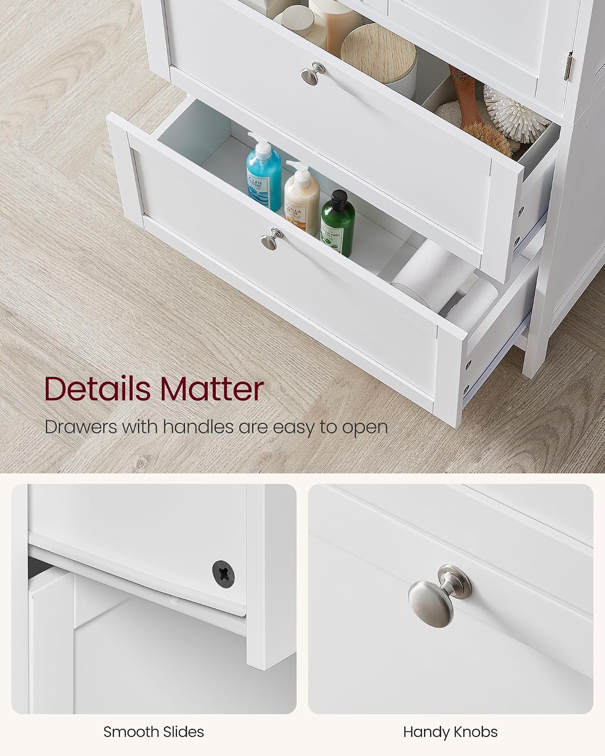 Thumbnail 6 de VASAGLE Bathroom Storage Cabinet UBBC551P31