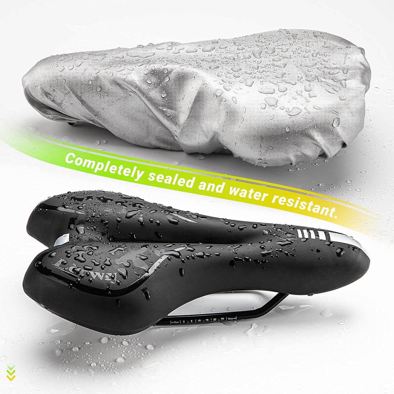 Detalle de LERWAY Mountain Bike Saddle Gel Seat – Waterproof, Breathable and Comfortable