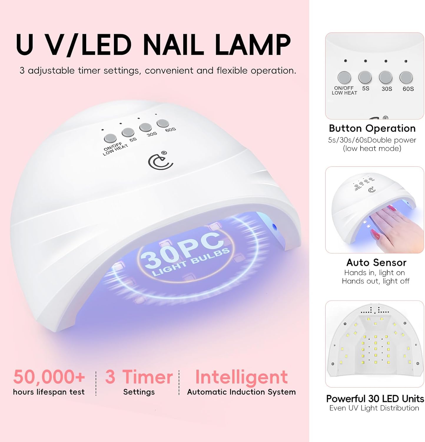 Thumbnail 5 de Kit COSCELIA 40 pcs gel UV complet (35 vernis semi-permanents, lampe UV/LED et ponceuse électrique)