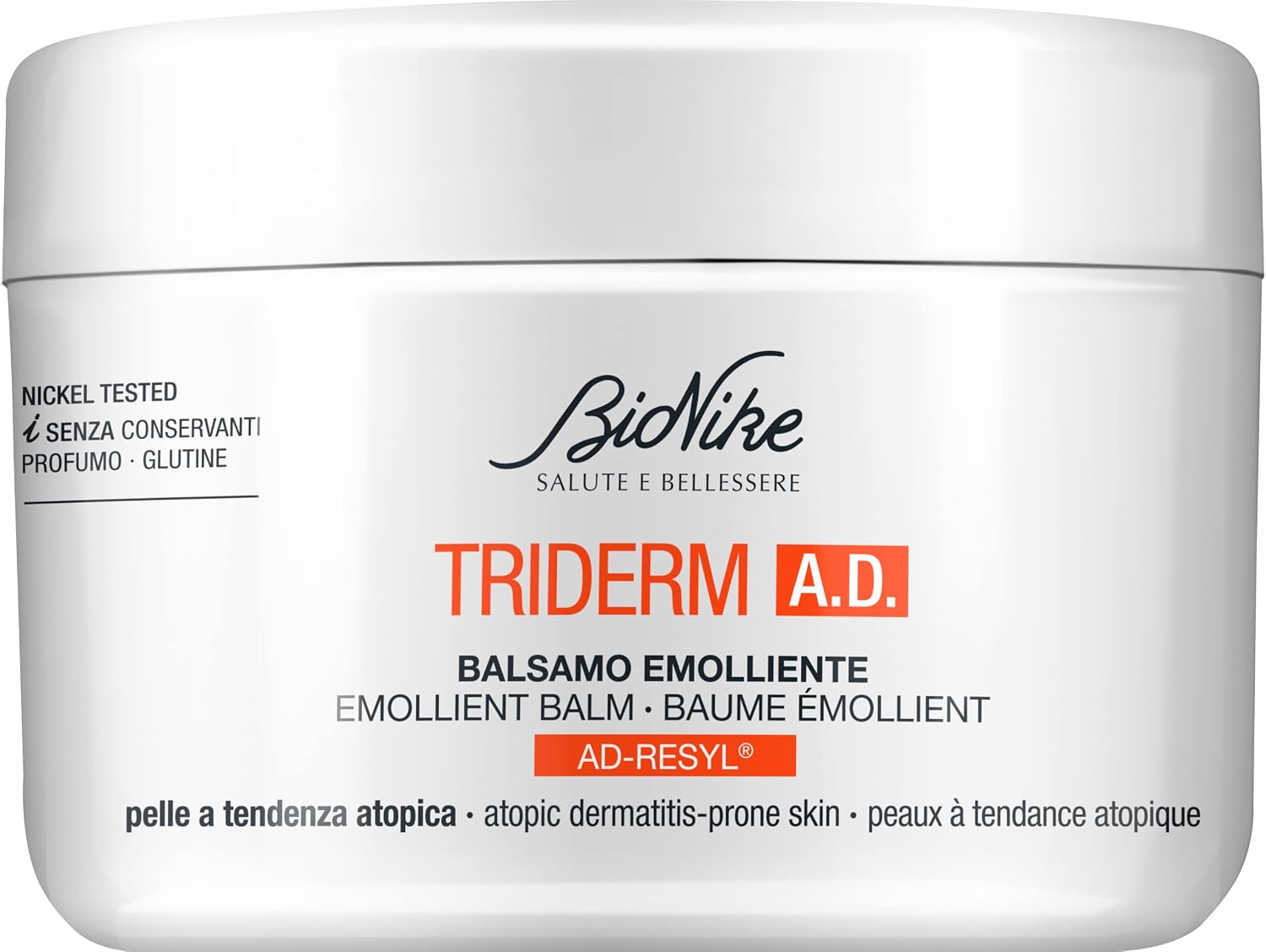 Detalle de Bionike Triderm A.D. balsamo corpo emolliente idratante e riparatore per pelli atopiche, 450 ml