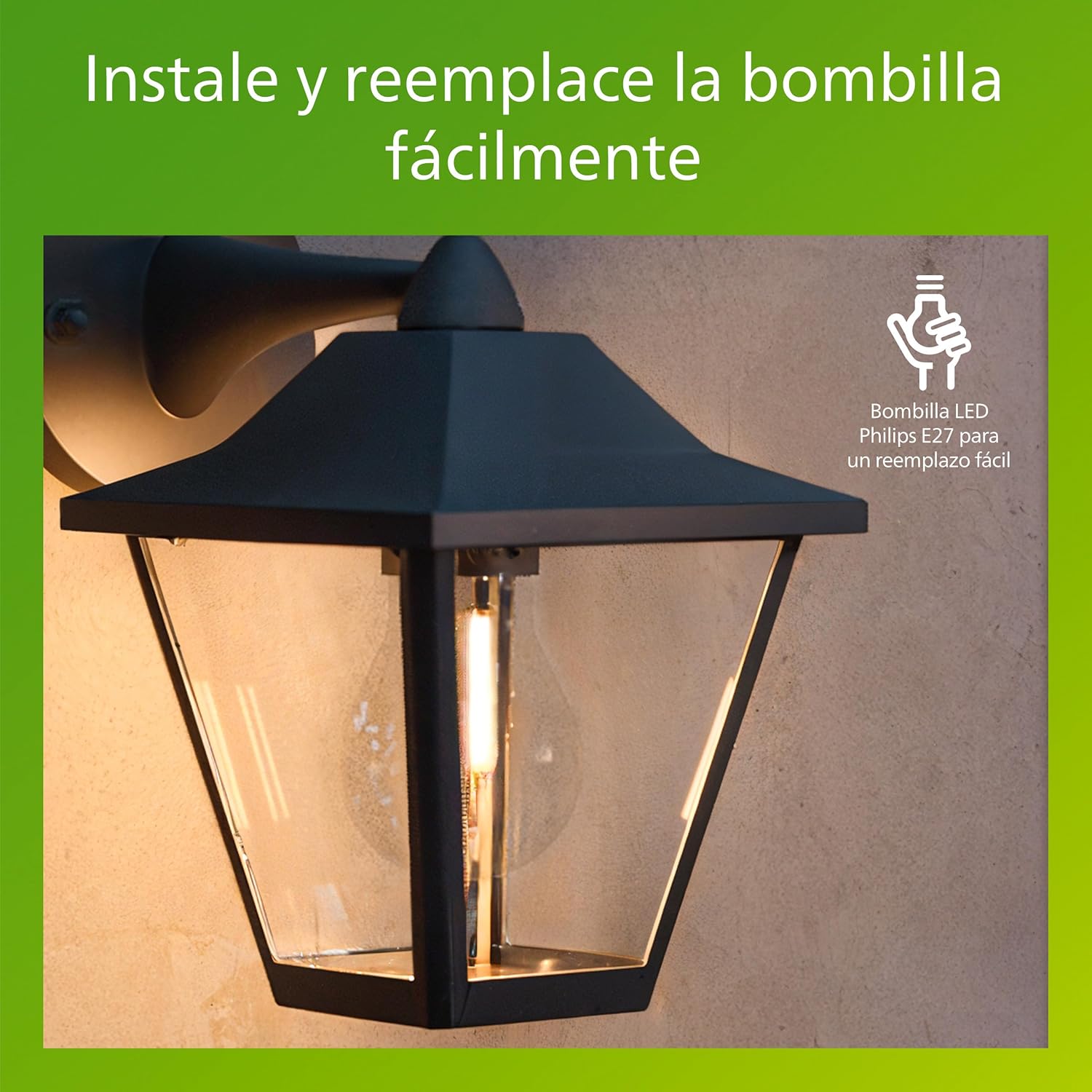 Thumbnail 3 de Philips Juli Aplique Exterior LED IP44 Negro